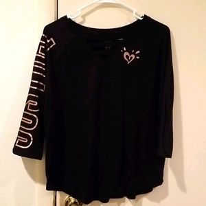 Justice girls active 3/4 sleeve shirt
